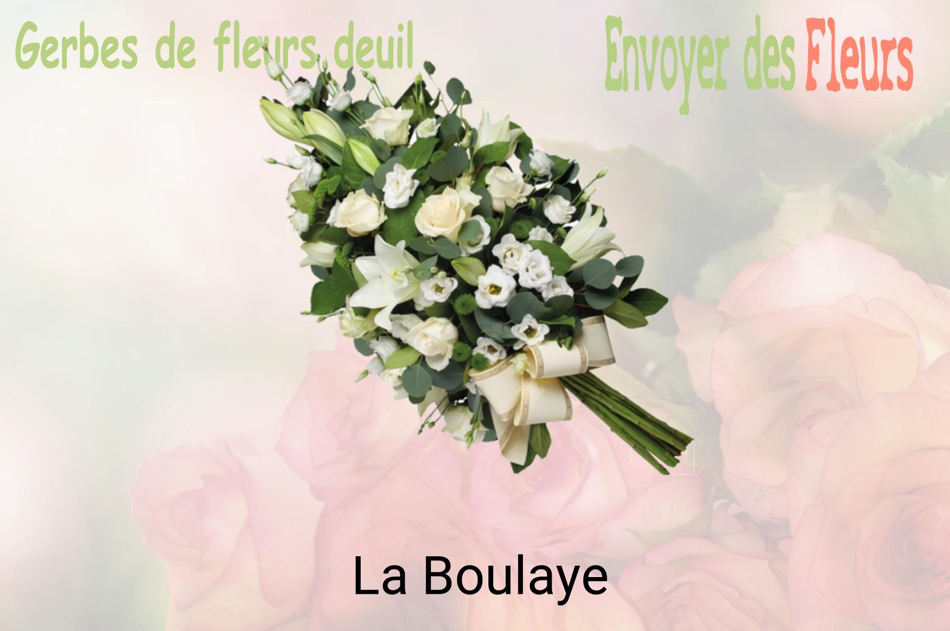 Gerbe de fleurs de deuil livrée à La Boulaye